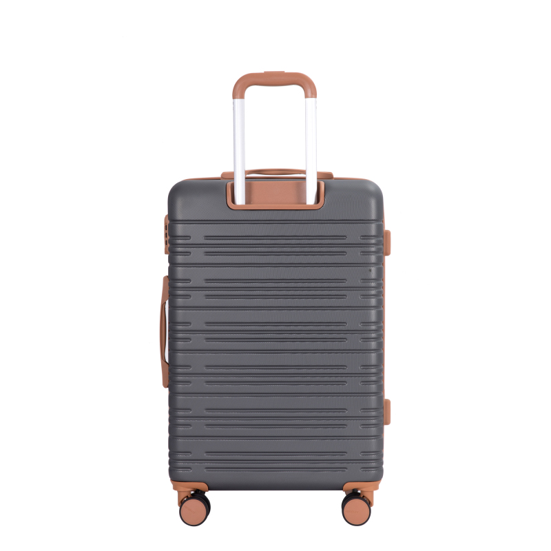 Amalodie luggage 6 Piece Luggage Set, ABS Hard Shell Travel Suitcase with TSA Lock,Dark Gray