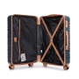Amalodie luggage 6 Piece Luggage Set, ABS Hard Shell Travel Suitcase with TSA Lock,Dark Green