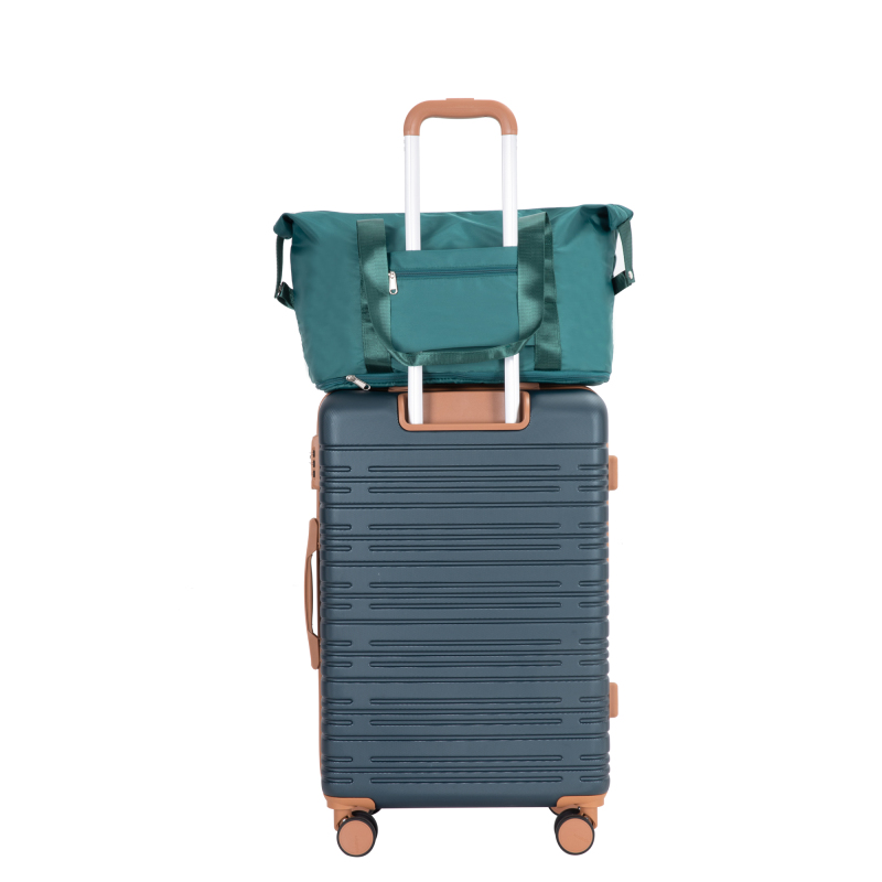 Amalodie luggage 6 Piece Luggage Set, ABS Hard Shell Travel Suitcase with TSA Lock,Dark Green