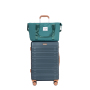 Amalodie luggage 6 Piece Luggage Set, ABS Hard Shell Travel Suitcase with TSA Lock,Dark Green