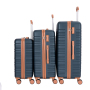 Amalodie luggage 6 Piece Luggage Set, ABS Hard Shell Travel Suitcase with TSA Lock,Dark Green