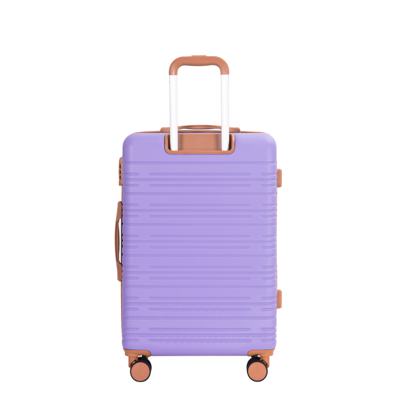 Amalodie luggage 6 Piece Luggage Set, ABS Hard Shell Travel Suitcase with TSA Lock,Light Purple