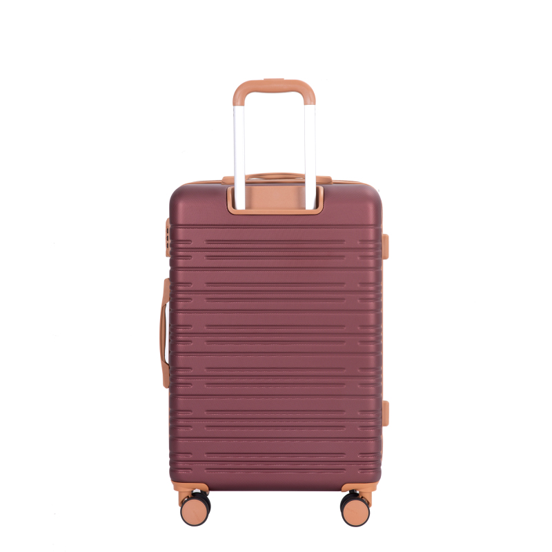 Amalodie luggage 6 Piece Luggage Set, ABS Hard Shell Travel Suitcase with TSA Lock,Wine Red