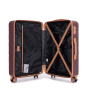 Amalodie luggage 6 Piece Luggage Set, ABS Hard Shell Travel Suitcase with TSA Lock,Wine Red