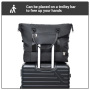 Travelhouse 5-Piece Hardside Luggage Set Spinner Lightweight Suitcase with TSA Lock & Duffel Bag,Black