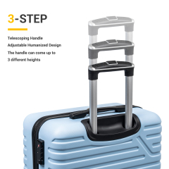 Travelhouse 5 Piece Hardside Luggage Set Hardshell Expandable Lightweight Suitcase TSA Lock Spinner Wheels with Duffel Bag.(Blue)