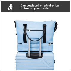 Travelhouse 5 Piece Hardside Luggage Set Hardshell Expandable Lightweight Suitcase TSA Lock Spinner Wheels with Duffel Bag.(Blue)