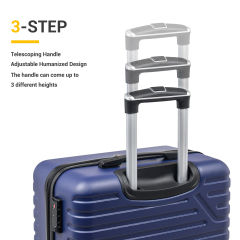 Travelhouse 5 Piece Hardside Luggage Set Hardshell Expandable Lightweight Suitcase TSA Lock Spinner Wheels with Duffel Bag.(Dark Blue)