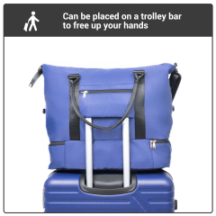 Travelhouse 5 Piece Hardside Luggage Set Hardshell Expandable Lightweight Suitcase TSA Lock Spinner Wheels with Duffel Bag.(Dark Blue)