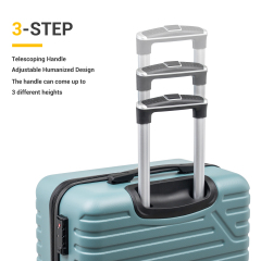 트래블하우스 5피스 하드케이스 여행가방 세트, 확장형 경량 캐리어, TSA 잠금장치, 스피너 휠, 더플백 포함 (녹색)