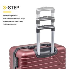 Travelhouse 5 Piece Hardside Luggage Set Hardshell Expandable Lightweight Suitcase TSA Lock Spinner Wheels with Duffel Bag.(Wine Red)