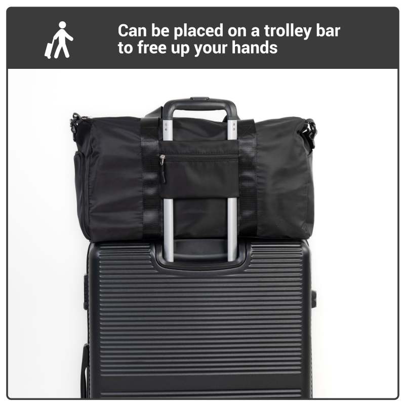Tripcomp 7-Piece Hardside Luggage Set, Lightweight Suitcase with Spinner Wheels, TSA Lock and Travel Bag,Black