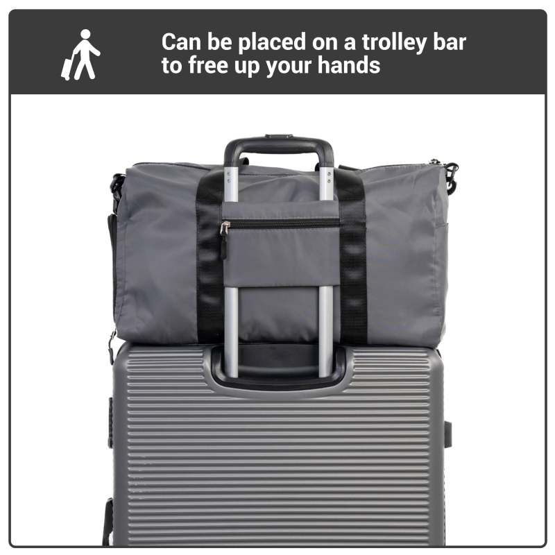 Tripcomp 7-teiliges Hartschalen-Gepäckset mit TSA-Schloss, leichter ABS-Koffer (16/20/24/28 Zoll) mit 360°-Silent-Spinner-Rollen, Seesack und 2 Packwürfeln (Grau)