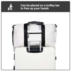 Tripcomp 7-Piece Hardside Luggage Set with TSA Lock Lightweight ABS Suitcase (16/20/24/28 Inch) with 360° Silent Spinner Wheels, Duffel Bag and 2 Packing Cubes (White)