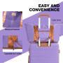 Carry on Luggage Set 3 Piece hardshell TSA Lock Spinner Wheels Suitcase with Travel Bag and Neck Pillow.(Purple)