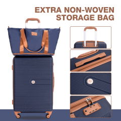 Travelhouse 6 Piece Hardshell Luggage Set Hardside Lightweight Suitcase with TSA Lock Spinner Wheels.(Blue)