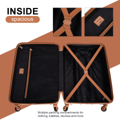 Travelhouse 6 Piece Hardshell Luggage Set Hardside Lightweight Suitcase with TSA Lock Spinner Wheels.(Blue)