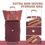 Travelhouse 6 Piece Hardshell Luggage Set Hardside Lightweight Suitcase with TSA Lock Spinner Wheels.(Red)