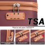 Travelhouse 6 Piece Hardshell Luggage Set Hardside Lightweight Suitcase with TSA Lock Spinner Wheels.(Red)