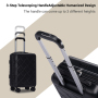 Amalodie 2 piecec Hardside Spinner Luggage Sets(18"&26") with 3PC Organizer Bags,Black