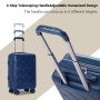 Amalodie 2 piecec Hardside Spinner Luggage Sets(18"&26") with 3PC Organizer Bags,Blue
