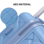 Amalodie 2 piecec Hardside Spinner Luggage Sets(18"&26") with 3PC Organizer Bags,Light Blue