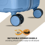 Amalodie 2 piecec Hardside Spinner Luggage Sets(18"&26") with 3PC Organizer Bags,Light Blue