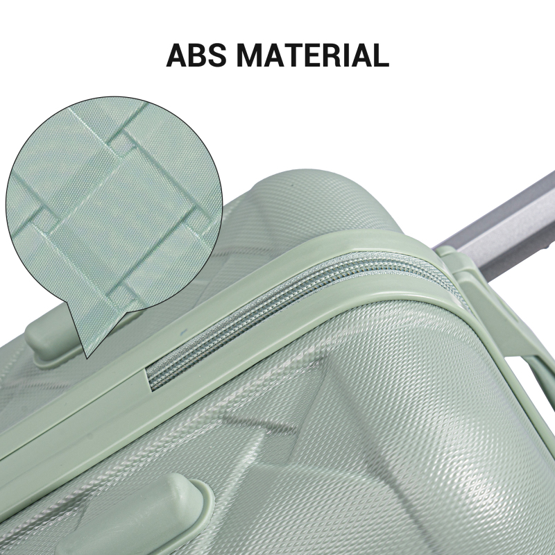 아말로디 2피스 하드사이드 스피너 여행 가방 세트(18인치 & 26인치) 3피스 정리 가방 포함, 그린