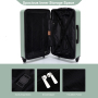 Amalodie 3 Piece Luggage Sets Hardside Lightweight Durable Spinner Wheels Suitcase,Green