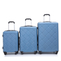 Amalodie 3 Piece Luggage Sets Hardside Lightweight Durable Spinner Wheels Suitcase,Light Blue