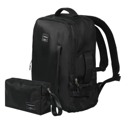 Travelhouse Travel Backpack for Men & Women Hiking Outdoor Carry On with Packing Cubes（Black）