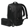 Travelhouse Travel Backpack for Men & Women Hiking Outdoor Carry On with Packing Cubes（Black）