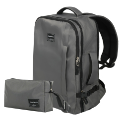 Travelhouse Travel Backpack for Men & Women Hiking Outdoor Carry On with Packing Cubes（Gray）