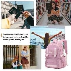 17" Travel Backpack Carry On Laptop Backpack Overnight Bag Weekender Bag Casual Daypack for Women Men College