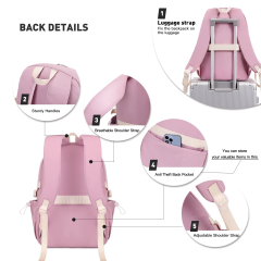 17" Travel Backpack Carry On Laptop Backpack Overnight Bag Weekender Bag Casual Daypack for Women Men College