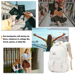 17" Travel Backpack Carry On Laptop Backpack Overnight Bag Weekender Bag Casual Daypack for Women Men College