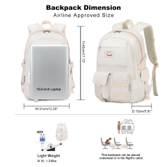 17" Travel Backpack Carry On Laptop Backpack Overnight Bag Weekender Bag Casual Daypack for Women Men College