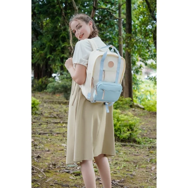 Amalodie Bag Laptop Backpack,15inchStylish Backpack,Business Work Bag,Waterproof College Work Bags for Women,Beige
