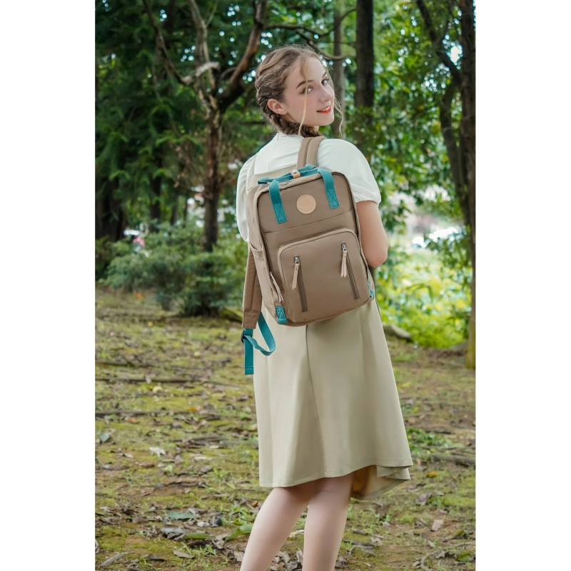 Amalodie Bag Laptop Backpack,15inchStylish Backpack,Business Work Bag,Waterproof College Work Bags for Women,Khaki