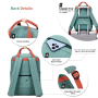 Amalodie Bag Laptop Backpack,15inchStylish Backpack,Business Work Bag,Waterproof College Work Bags for Women,Green