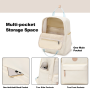 Amalodie Bag Laptop Backpack,15inchStylish Backpack,Business Work Bag,Waterproof College Work Bags for Women,Beige