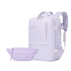 2PCS Travel Laptop Backpack Set Carry-on Overnight Weekender Bag Daypack for Women College