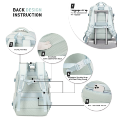 17" Travel Laptop Backpack Carry-on Overnight Weekender Daypack for Women Men College