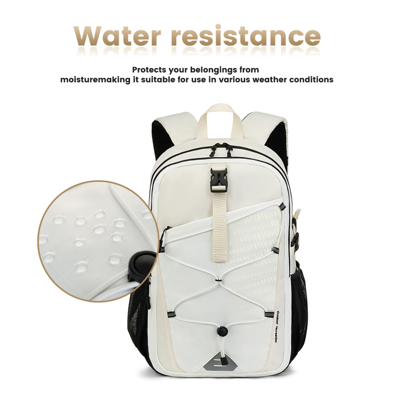 Amalodie Carry On Backpack,Hiking Backpack Waterproof Outdoor Sports,White