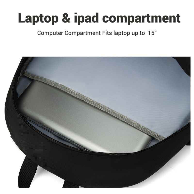 Travelhouse Travel Backpack Business 18 Inch Business Anti Theft Slim Sturdy College School Computer Bag.Black