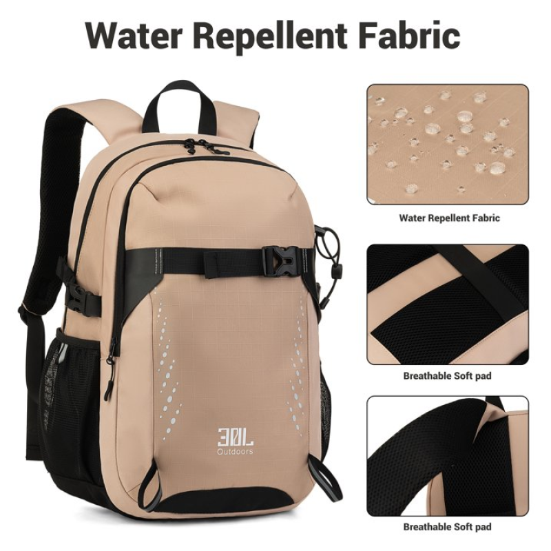 حقيبة ظهر للسفر من ترافل هاوس، مقاس 18 بوصة، مضادة للسرقة، متينة، مناسبة للمدرسة والكلية، لون كاكي