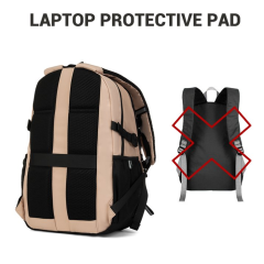 Mochila de viaje Travelhouse de 18 pulgadas, antirrobo, delgada, resistente, para ordenador, para colegio, color caqui