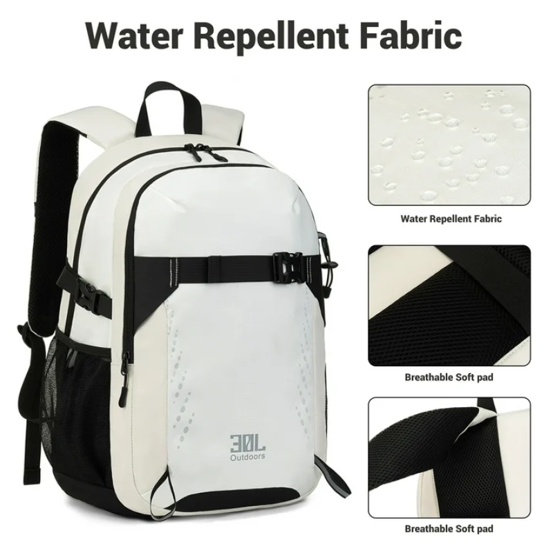 Travelhouse Travel Backpack Business 18 Inch Business Anti Theft Slim Sturdy College School Computer Bag.White