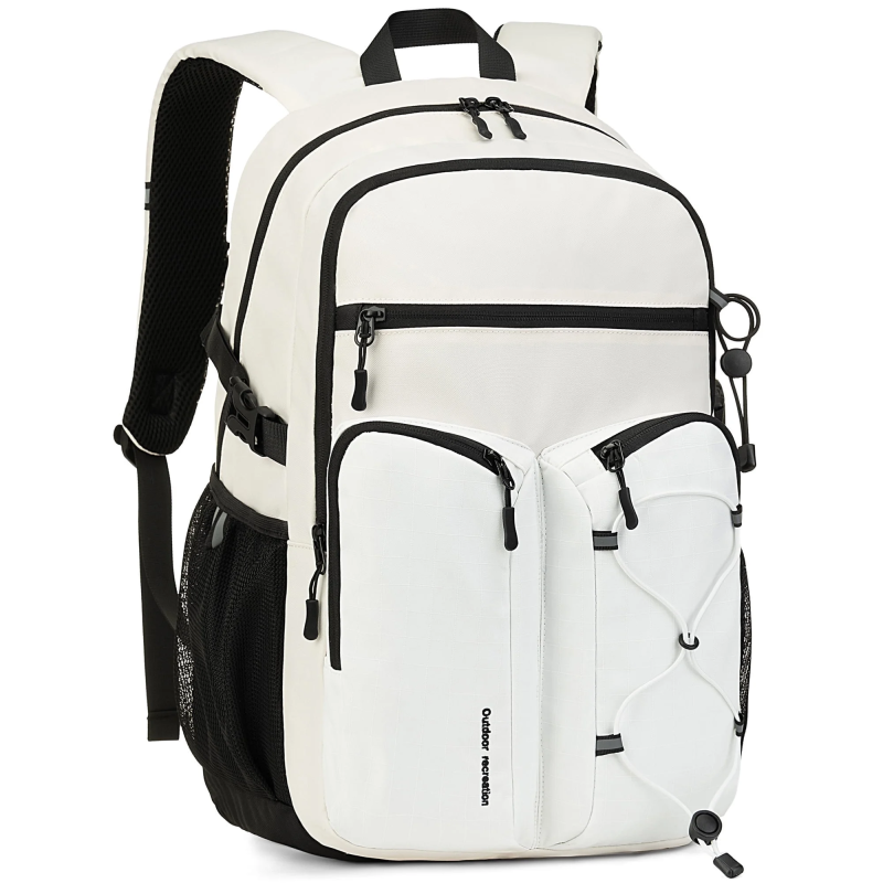 Amalodie Carry On Backpack,Hiking Backpack Waterproof Outdoor Sports,White