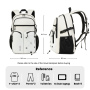 Amalodie Carry On Backpack,Hiking Backpack Waterproof Outdoor Sports,White